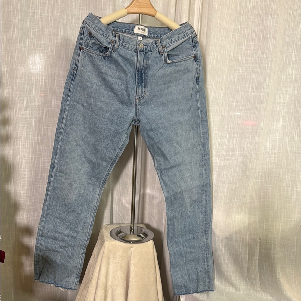 Agolde High Rise Blue Jeans Classic Style